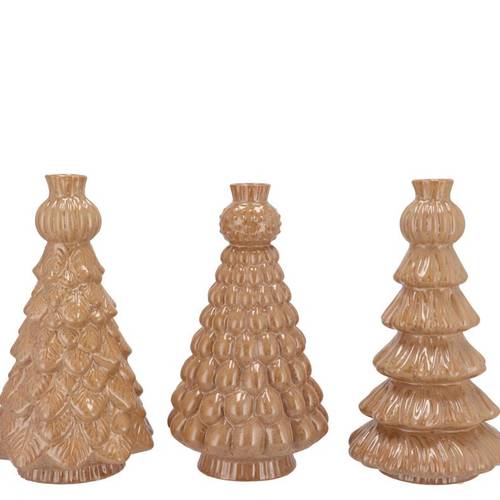 Keramik Vase Baum sand 13x13x21cm