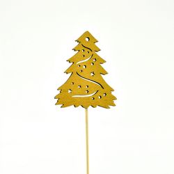Weihnachtsbaum auf Stab gold D07cm H20cm