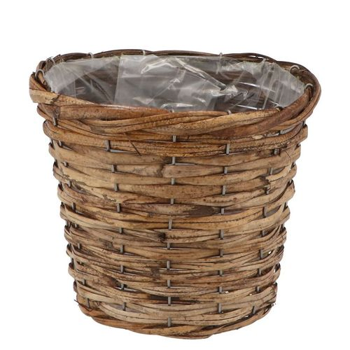 Korb Rotan Rund braun D19cm H16cm
