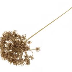 Heracleum auf Stab gold Glitzer L60cm D15cm