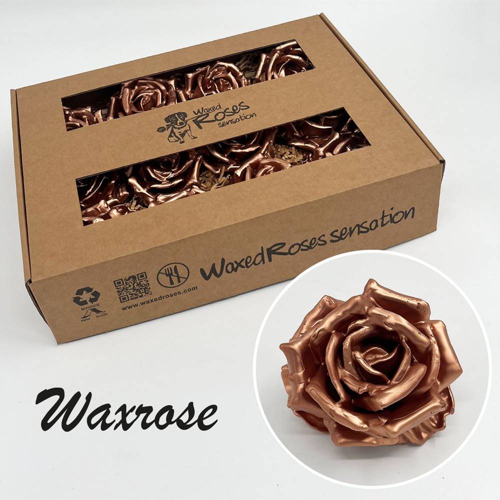 Seiden Wachs Rose kupfer