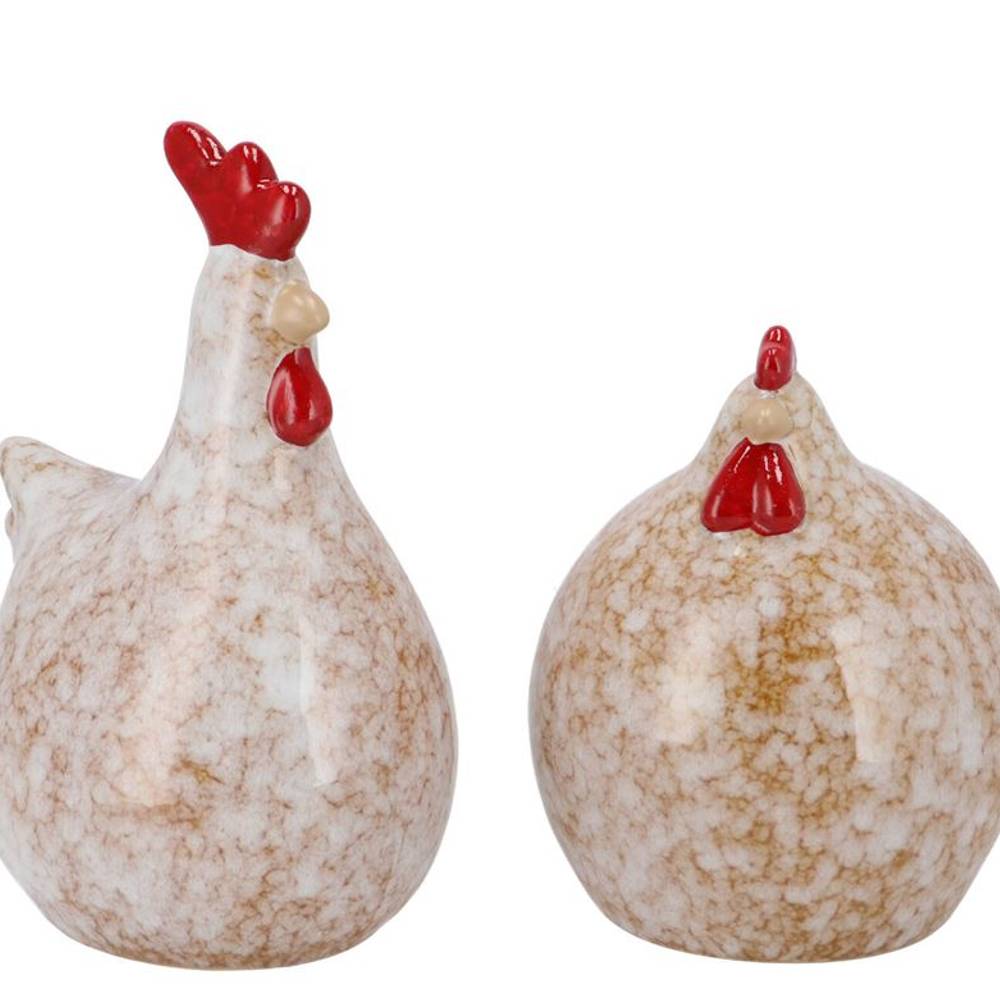 Huhn Strahlsand braun 12x12x15cm
