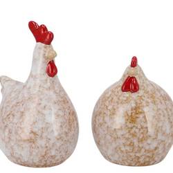 Huhn Strahlsand braun 12x12x15cm
