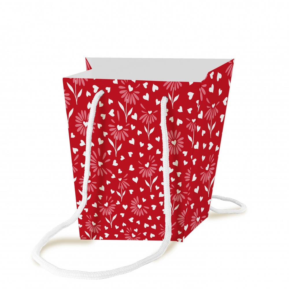 Tasche Valentine rot 11x17x17cm