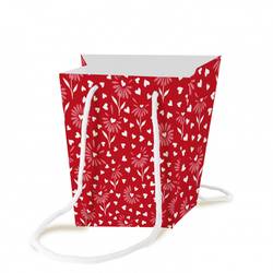 Tasche Valentine rot 11x17x17cm
