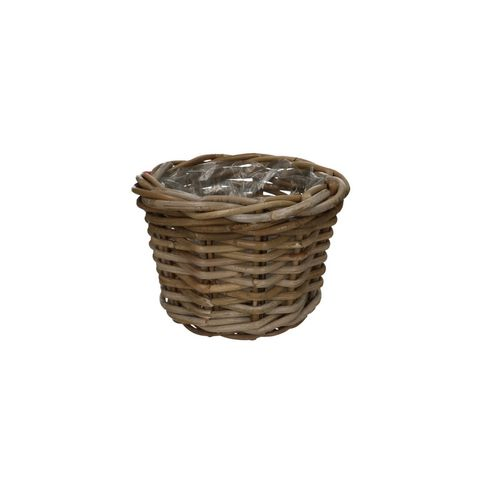 Korb Rattan grau D24cm H17cm