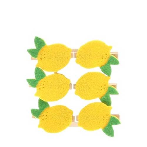 Klammer Zitrone gelb 04cm x6