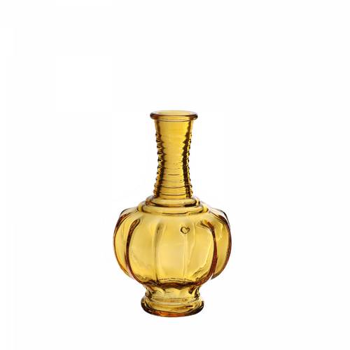 Glas Flasche Trevi gelb D02/09cm H15cm