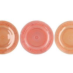 Glas Teller Dayah Coral mix D23.5cm H02cm