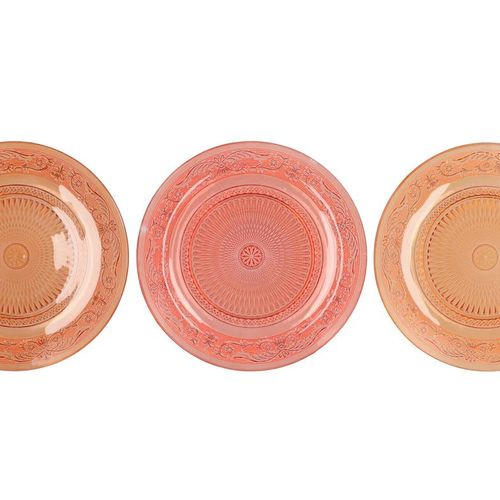 Glas Teller Dayah Coral mix D23.5cm H02cm