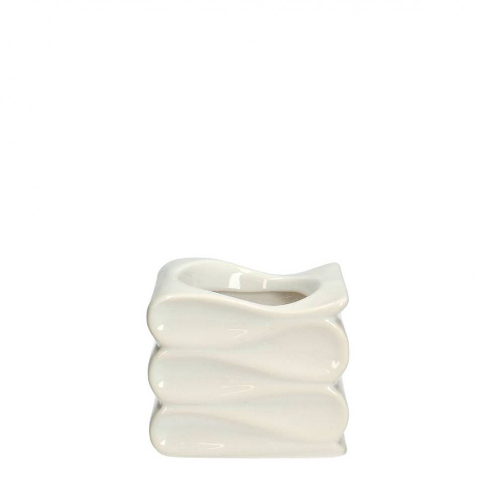 Keramik Topf Wave weiss D07.5/08.5cm H07.5cm