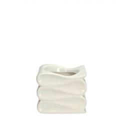 Keramik Topf Wave weiss D07.5/08.5cm H07.5cm