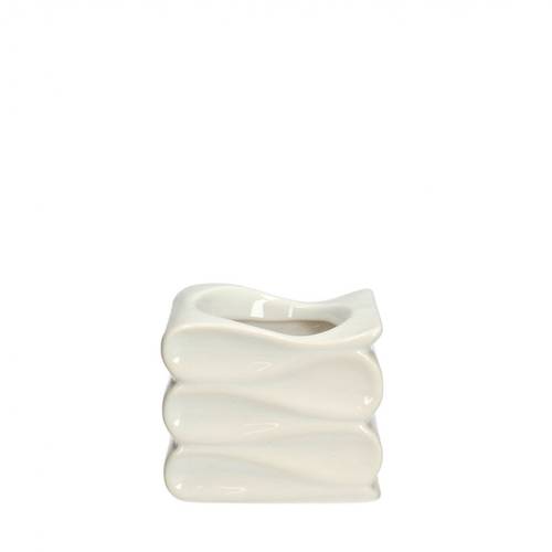 Keramik Topf Wave weiss D07.5/08.5cm H07.5cm