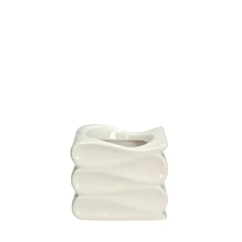 Keramik Topf Wave weiss D07.5/08.5cm H07.5cm