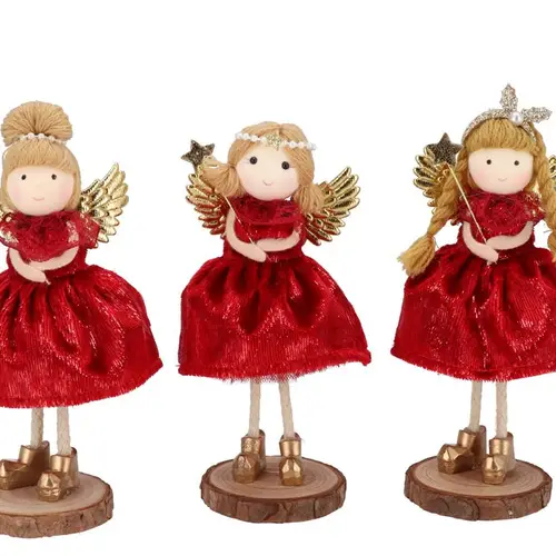 Engel Loulou Xmas mix rot 06x06x17cm