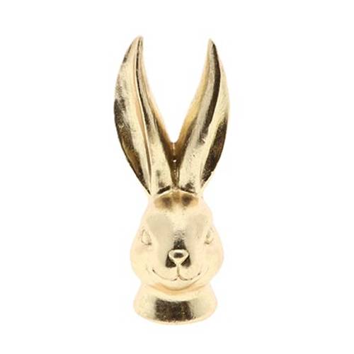 Osterhase Kopf gold D08cm H18cm