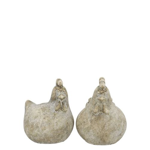 Beton Huhn grau 07x07x09cm