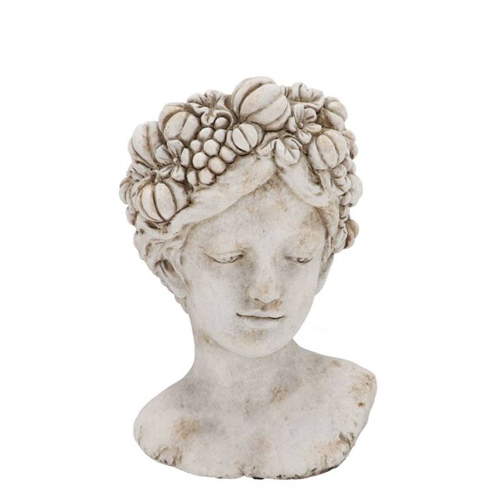 Beton Übertopf Gesicht 19x18x27cm