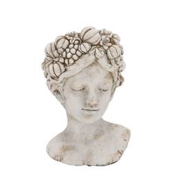 Beton Übertopf Gesicht 19x18x27cm