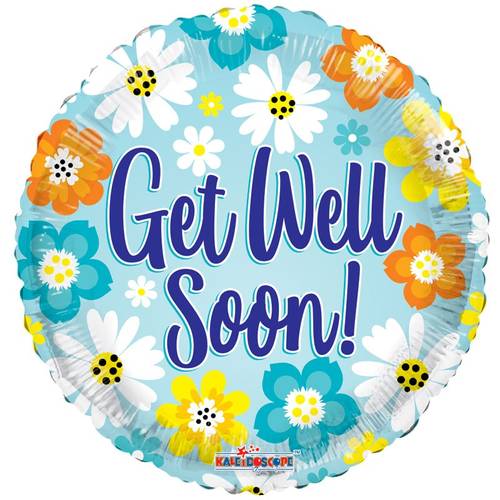 Ballon Get Well Soon blau D45cm
