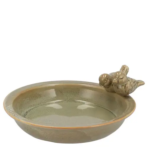 Vogelschale Iron Stone Glazed Sand 23x05cm