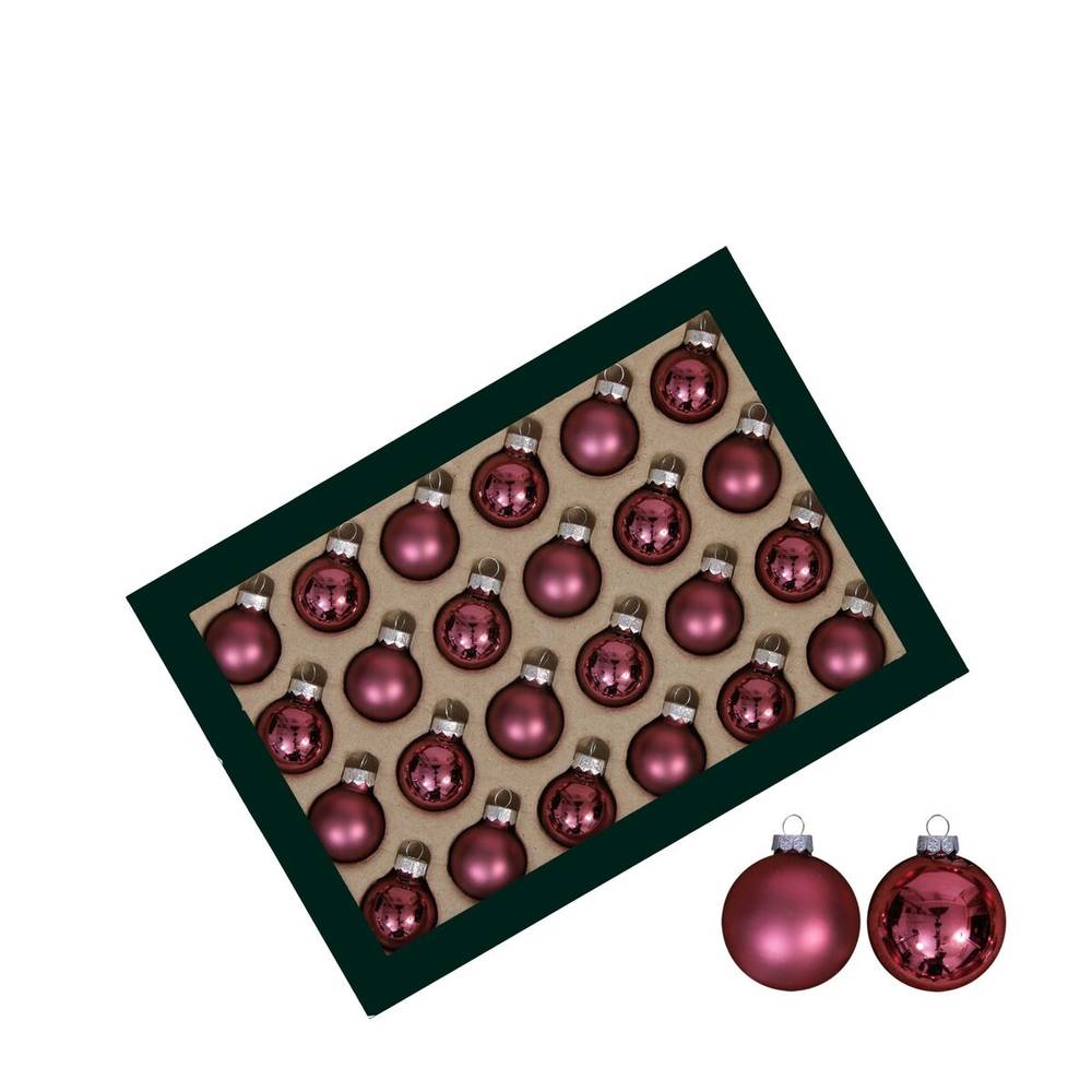 Kugel mix dunkel rosa D02.5cm x24 