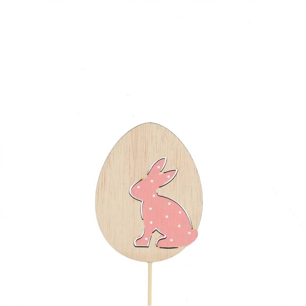 Ostern Deko/stab 12cm Kaninchen Hoppy 8cm