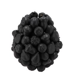 Keramik Vase Wald Früchte schwrz D15cm H16cm