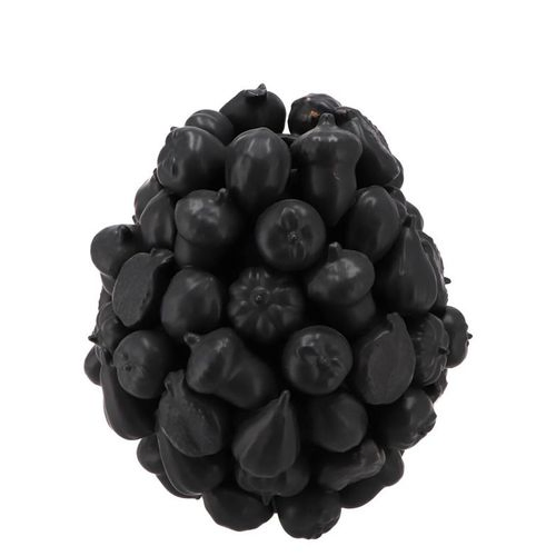 Keramik Vase Wald Früchte schwrz D15cm H16cm