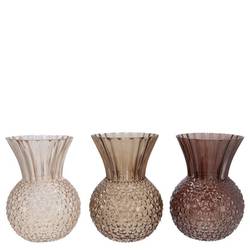 Glas Vase Senna braun mix D13cm H18cm