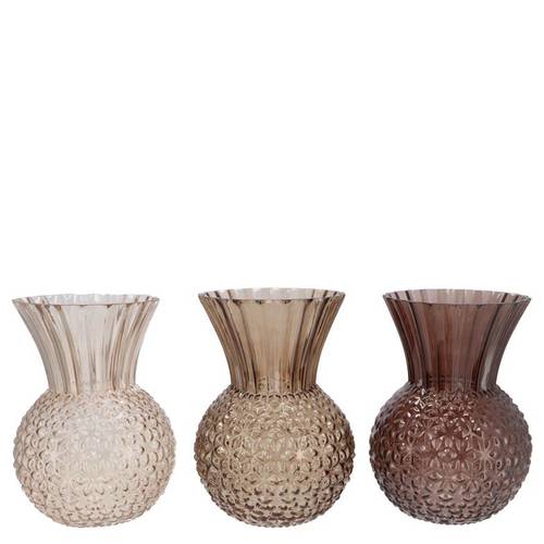 Glas Vase Senna braun mix D13cm H18cm