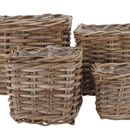 Korb Rattan viereck braun 4/St D15/20/25/30