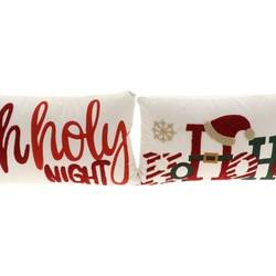 Kissen Holiday Joy S/2 rot mix 50x30cm