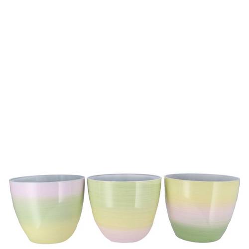 Melamine Übertopf Rainbow mix pastel D18cm H15cm