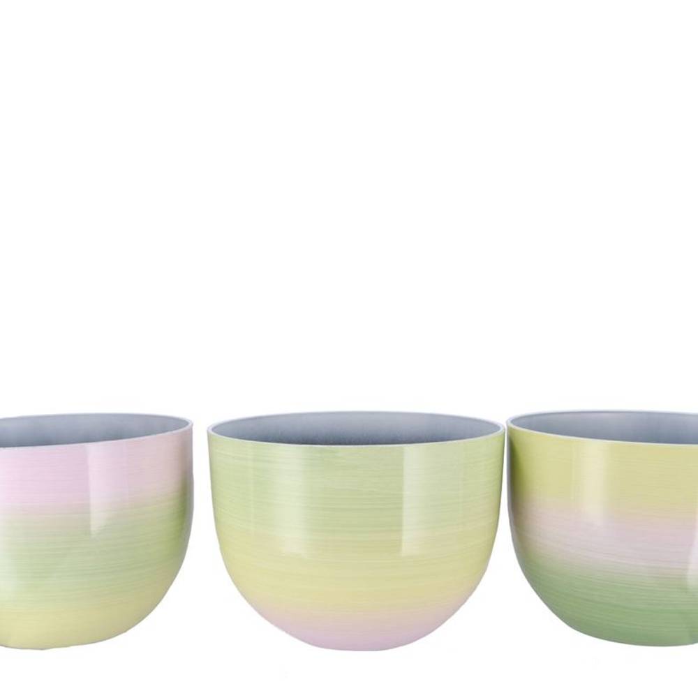 Melamine Übertopf Rainbow mix pastel D36cm H30cm