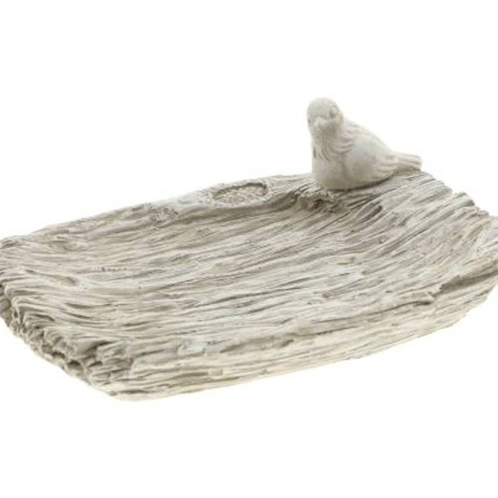 Schale Vogel grau D29.5cm H10cm