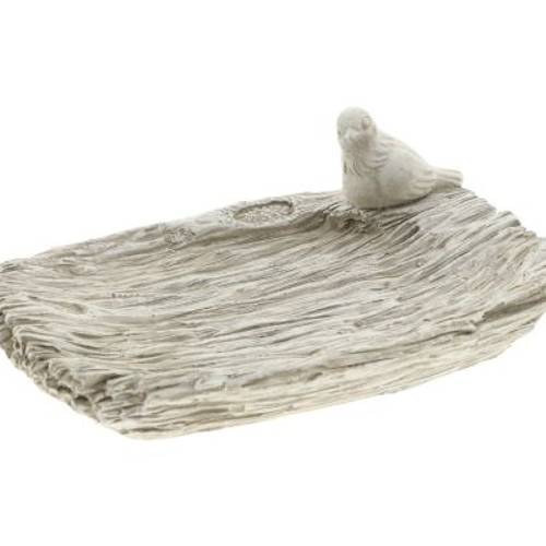 Schale Vogel grau D29.5cm H10cm