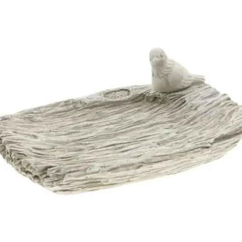 Schale Vogel grau D29.5cm H10cm