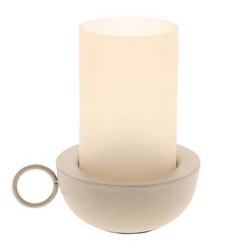 Laterne Rajuna sand Metall/Glas D20cm H27cm