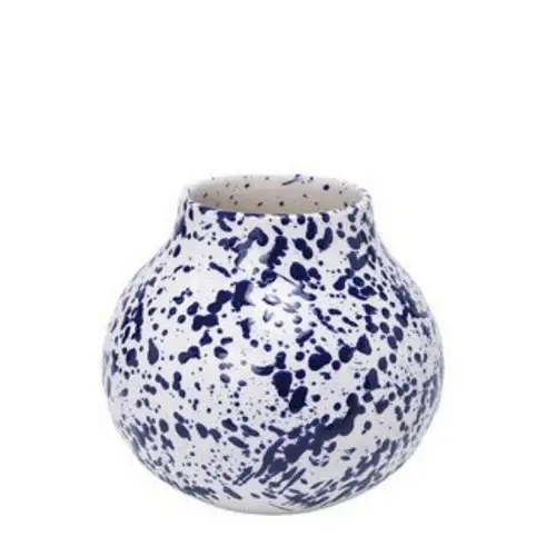 Keramik Vase Kalamos blau D17cm H20cm