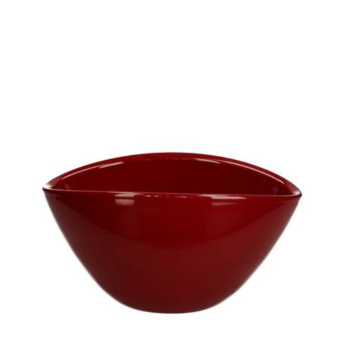 Keramik Schale Ovala weinrot 21x14x10.5cm 