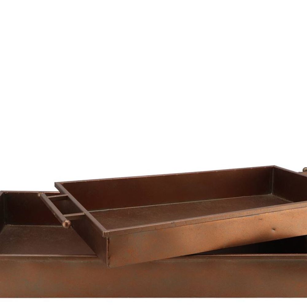 Dhaka Bronze Tablett 63x36x6cm set von 2