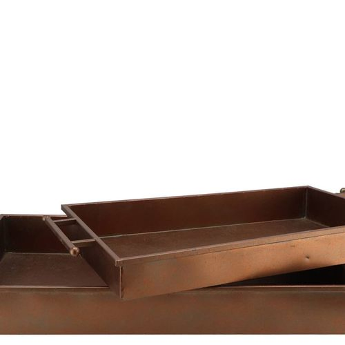 Dhaka Bronze Tablett 63x36x6cm set von 2