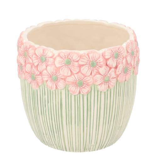 Keramik Übertopf Jane rosa 15x15x13cm