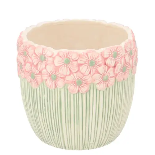 Keramik Übertopf Jane rosa 15x15x13cm