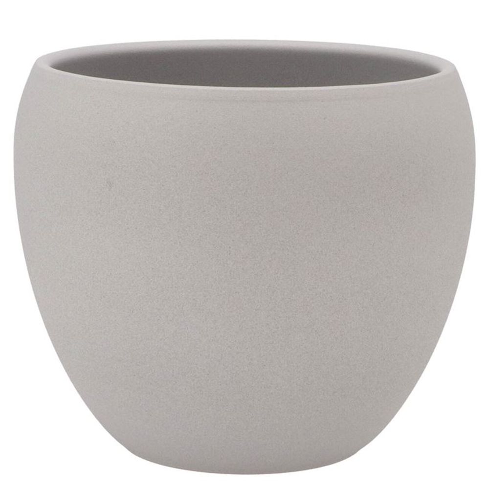 Keramik Übertopf Vinci grau matt D22cm H19cm