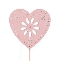 Herz auf Stab rosa L50cm D08cm