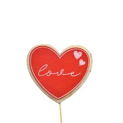 Herz Love auf Stab L12cm D09cm