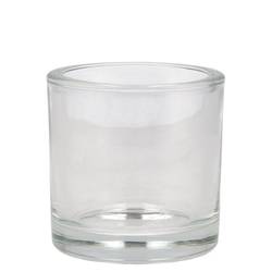 Glas Zylinder schwer D09cm H08cm