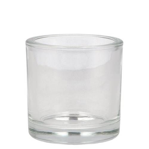 Glas Zylinder schwer D09cm H08cm